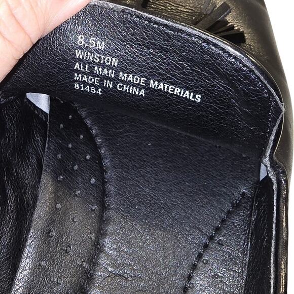 Van Heusen Men's Plain Toe Tassel Slip-On Loafer Black Size 8.5M - Picture 11 of 12